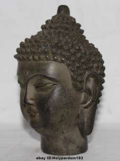 Tibet Tibetan Buddhism Bronze Buddhist Shakyamuni Buddha Head Bust 