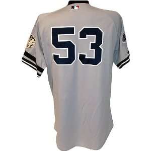 Bobby Abreu #53 2008 Yankees Game Issued Road Grey Jersey w All Star 