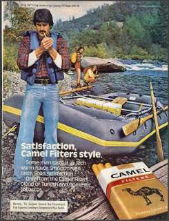 1979 CAMEL CIGARETTES REAL MAN AD~River Rafting w/Girls  