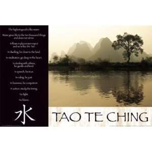  Tao Te Ching Water Eastern Religious Taoist Scenic Poster 