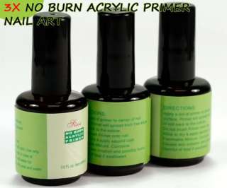 No Burn Acrylic Primer Tech Essential Nail Art Tips Gel Set E237 