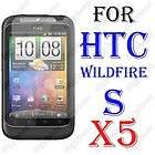 5X Screen protector Guard for HTC Wildfire S Telstra 3G