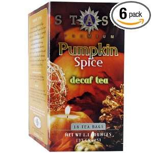Stash Premium Tea, Decaf Pumpkin Spice, Tea Bags, 18 Count Boxes (Pack 
