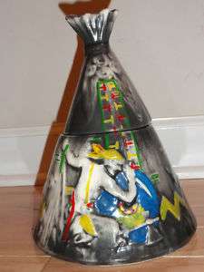 McCoy Indian Teepee Cookie Jar Canister TP 10.5 Tall  