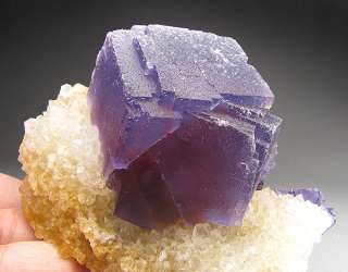 Blue Purple Fluorite on Quartz, Bingham, New Mexico  