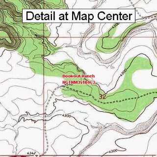  USGS Topographic Quadrangle Map   Bookout Ranch, New 
