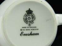 Royal Worcester Evesham Gold Tea Cup and Saucer Set  