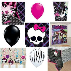 Monster High Birthday Party plate napkin cup decoration  
