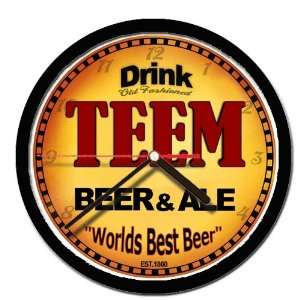  TEEM beer and ale cerveza wall clock 