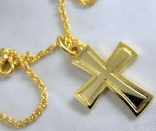 Bishops Pectoral Cross Crucifix Gold Chain Protection  