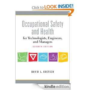 Occupational Safety and Health for Technologists, Engineers, and 