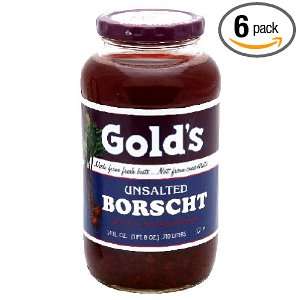 Golds Borscht, Unsalted, Passover, 24 Ounce (Pack of 6)  