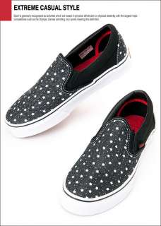   Classic Slip On Casual Shoes (Denim Star) Black / Red 21010810 #V10C