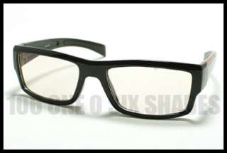   Frame Nerd Glasses Geek Chic Optical Frame BLACK Clear Lens  