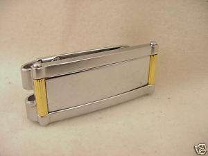 COLIBRI STAINLESS STEEL TAZER MONEY CLIP W/ACCENTS NEW  
