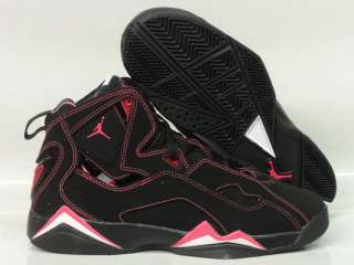 Nike Jordan True Flight Black Pink Sneakers Girls GS Size 7  