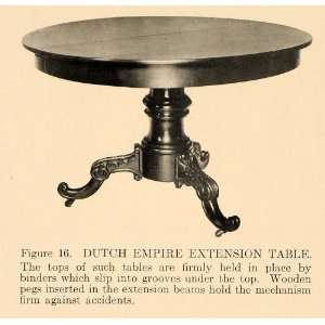  1918 Ad Antique Extension Table Dutch Empire Wooden Peg 
