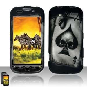  Black Ace Skull Rubber Touch Phone Protector Hard Cover 