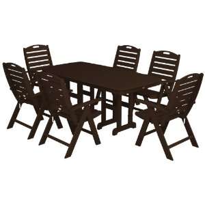 Trex Outdoor Furniture by Polywood 7 Piece Yacht Club Highback Dining 