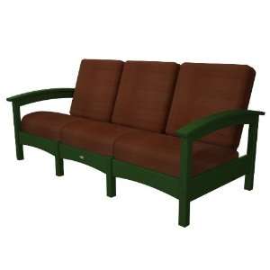  Trex Outdoor Rockport Club Sofa in Rainforest Canopy with 