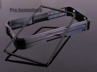  Black Blade Real Metal Aluminum Bumper Case For Iphone 4 4G 4S  