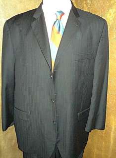   46R 100% Wool BURBERRYS BLAZER Sport Coat Jacket Black 3 button Fine