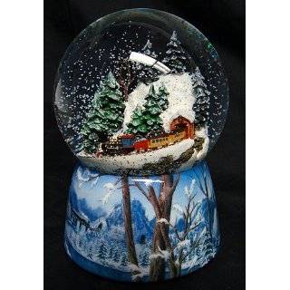 Musical Scenic Train Christmas Snow Globe Glitterdome