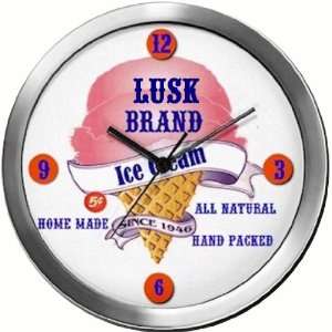  LUSK 14 Inch Ice Cream Metal Clock Quartz Movement 