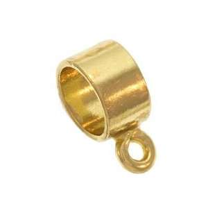  Gold Tone Anti Tarnish Brass Sleek Tube Bail For Up To 7mm 