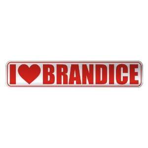   I LOVE BRANDICE  STREET SIGN NAME