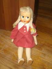 Vintage Antique composition Cloth Doll With Clothes  