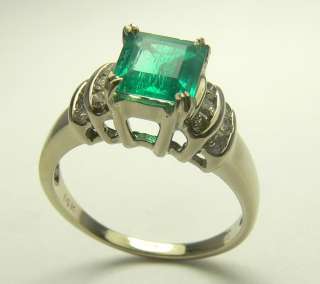 cts Contempoary Round Colombian Emerald & Diamond Ring  