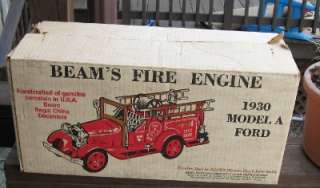   BEAMS FIRETRUCK 1930 MODEL A FORD ORIGINAL BOX STORED AWAY  