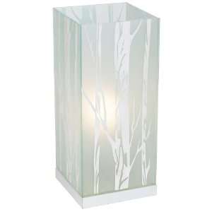  Glass with Applique Tree Limbs Accent Lamp