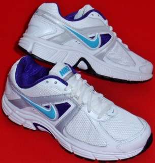 NEW Womens White/Blue/Purple NIKE DART Athletic Running Sneakers 