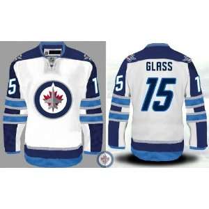  Winnipeg Jets Authentic NHL Jerseys Tanner Glass AWAY White Hockey 