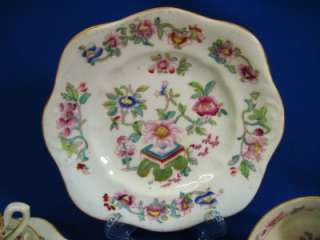 PC GEORGE BOWERS STAFFORDSHIRE CUPS & S PLATES 1850S  