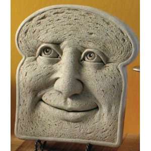   Bread   Collectible Plaque   Concrete Food Face Sculpture Home