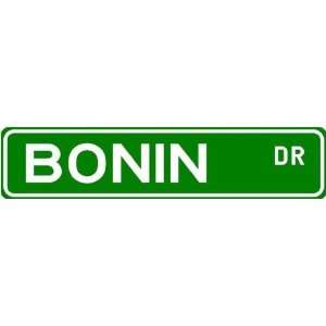  BONIN Street Name Sign ~ Family Lastname Sign ~ Gameroom 