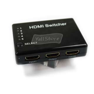 Port 1080P Video HDMI Switch Switcher Splitter for HDTV PS3 DVD with 