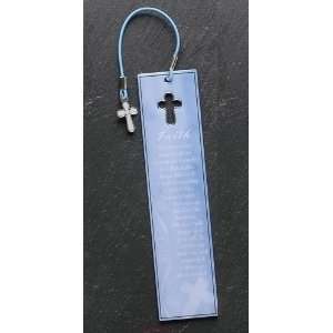   Journey Faith Blue Bookmarks with Cross Charms