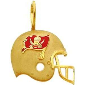  14K Gold Enameled NFL Tampa Bay Buccaneers Football Helmet 