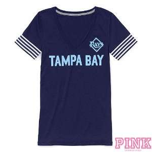  Tampa Bay Rays Victorias Secret PINKï¿½ V Neck Half 
