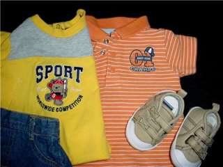   USED BABY BOY NEWBORN 0 3 3 6 MONTHS SPRING SUMMER CLOTHES LOT OUTFITS