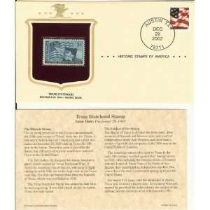 Stamps of America Texas Statehood Stamp Issue Date December 29, 1945 