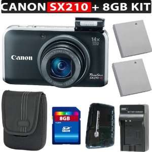  Canon PowerShot SX210 SX 210 IS Digital Camera (Black 
