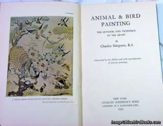 Animal & Bird Painting by Chas Simpson   hardcover w/DJ  