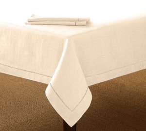 New Hemstitch Single Border Ivory Tablecloths. Limited  