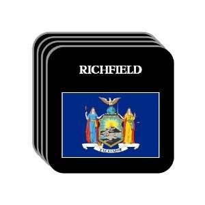  US State Flag   RICHFIELD, New York (NY) Set of 4 Mini 