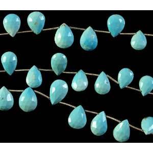  Faceted Turquoise Briolette   